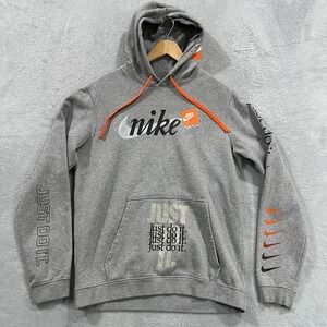 Nike Hoodie Men's Medium Club JDI‎ Just Do It Pullover Logo AV5905-063